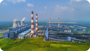 Steel industry with factory and steel production